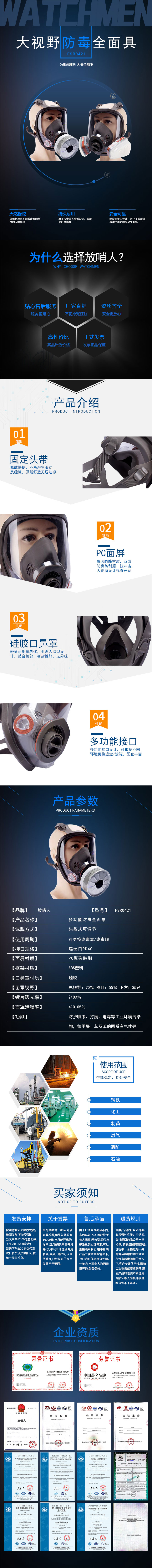 FSR0421防毒面罩 防毒全面具